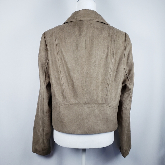 NEW- J Crew factory Faux Suede Moto Jacket - Picture 7 of 13